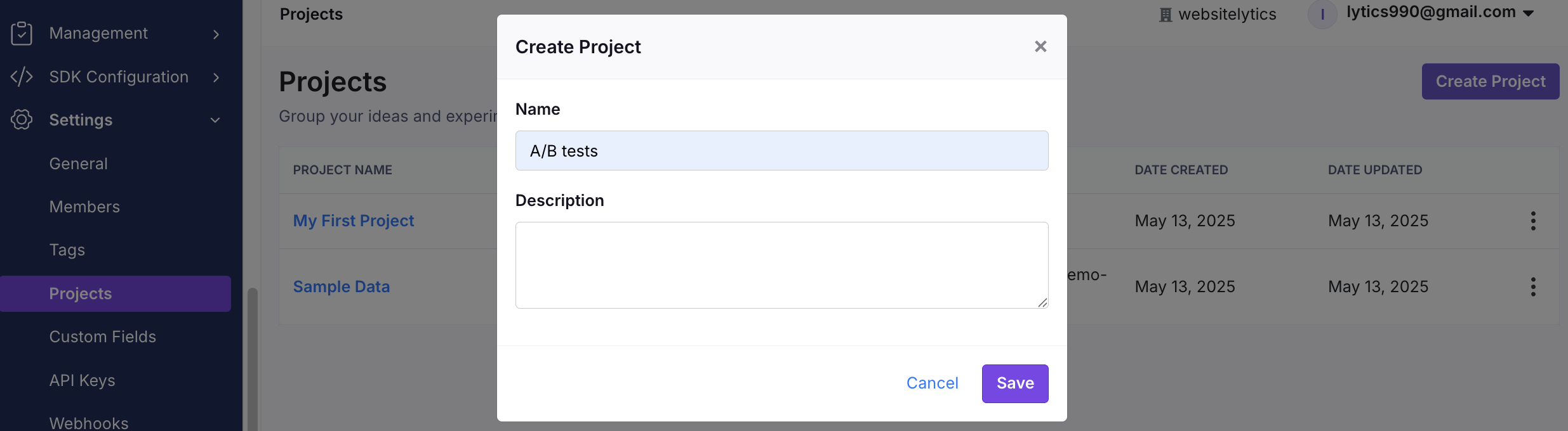 Создание проекта